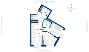 2-к квартира, вторичка, 58м2, 15/31 этаж