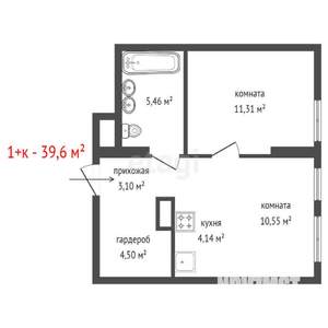 1-к квартира, вторичка, 40м2, 3/33 этаж