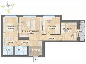 3-к квартира, вторичка, 89м2, 27/30 этаж