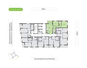 2-к квартира, вторичка, 69м2, 23/24 этаж