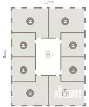 2-к квартира, вторичка, 69м2, 6/8 этаж