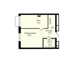 1-к квартира, вторичка, 40м2, 17/31 этаж