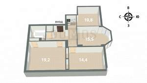 3-к квартира, вторичка, 82м2, 2/8 этаж