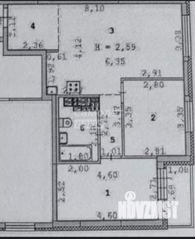 2-к квартира, вторичка, 56м2, 23/25 этаж
