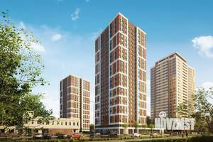 1-к квартира, строящийся дом, 41м2, 24/25 этаж