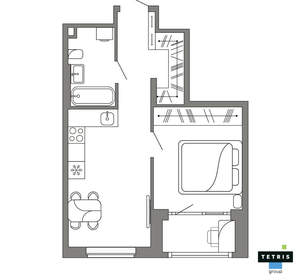 1-к квартира, вторичка, 38м2, 22/32 этаж