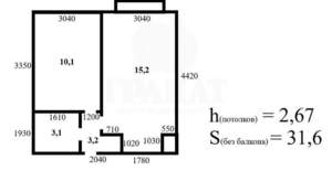 1-к квартира, вторичка, 32м2, 25/25 этаж