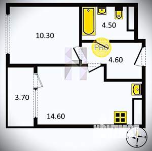 1-к квартира, вторичка, 34м2, 19/31 этаж