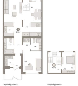 2-к квартира, вторичка, 100м2, 1/16 этаж