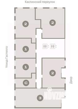 2-к квартира, вторичка, 72м2, 8/16 этаж