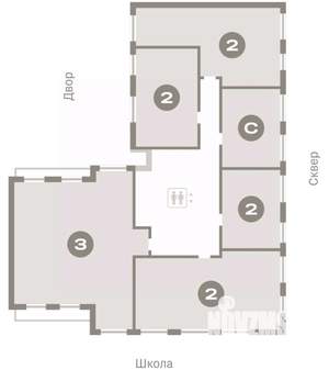 2-к квартира, вторичка, 62м2, 8/9 этаж