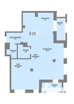 3-к квартира, вторичка, 86м2, 14/30 этаж