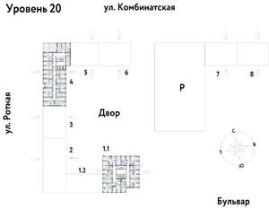 1-к квартира, строящийся дом, 30м2, 20/21 этаж
