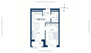 1-к квартира, вторичка, 47м2, 28/31 этаж