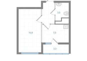1-к квартира, вторичка, 33м2, 2/25 этаж