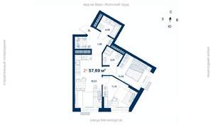 2-к квартира, вторичка, 58м2, 12/31 этаж