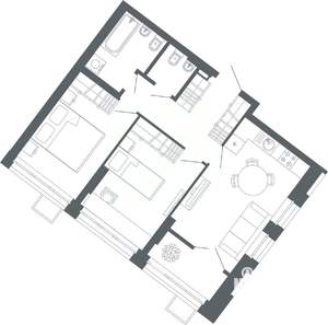 2-к квартира, вторичка, 61м2, 24/27 этаж