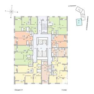 1-к квартира, строящийся дом, 33м2, 4/24 этаж