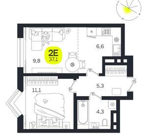 2-к квартира, вторичка, 37м2, 14/27 этаж