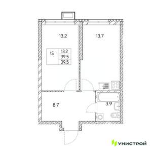 1-к квартира, вторичка, 40м2, 4/31 этаж