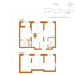 3-к квартира, вторичка, 60м2, 16/16 этаж