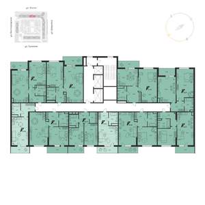 1-к квартира, вторичка, 53м2, 8/25 этаж
