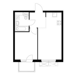 1-к квартира, вторичка, 36м2, 13/24 этаж
