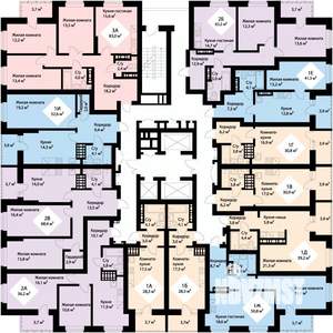 2-к квартира, вторичка, 67м2, 21/25 этаж