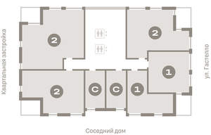 2-к квартира, вторичка, 68м2, 13/16 этаж