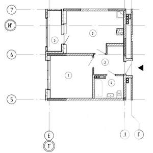 1-к квартира, вторичка, 43м2, 14/16 этаж