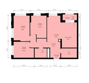 3-к квартира, вторичка, 88м2, 24/30 этаж