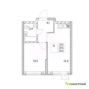 1-к квартира, вторичка, 35м2, 5/31 этаж