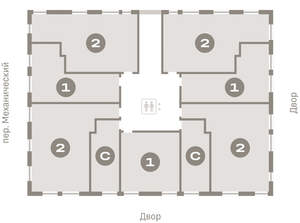 1-к квартира, вторичка, 45м2, 5/8 этаж