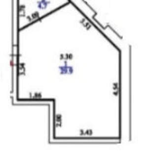 Студия квартира, вторичка, 35м2, 4/4 этаж
