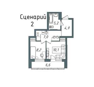 1-к квартира, вторичка, 43м2, 13/20 этаж