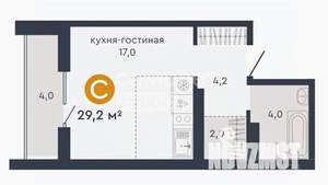 Студия квартира, вторичка, 29м2, 10/20 этаж