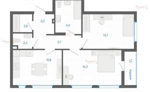 2-к квартира, вторичка, 65м2, 5/31 этаж