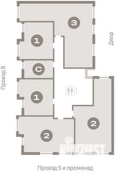 2-к квартира, вторичка, 69м2, 2/9 этаж