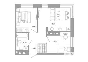 2-к квартира, вторичка, 48м2, 21/24 этаж