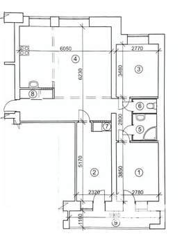 4-к квартира, вторичка, 77м2, 5/9 этаж