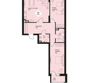 3-к квартира, вторичка, 90м2, 3/25 этаж