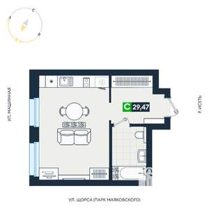 Студия квартира, вторичка, 29м2, 11/31 этаж