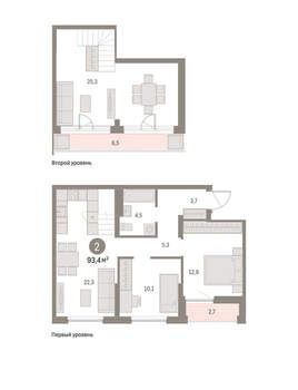 2-к квартира, вторичка, 93м2, 8/16 этаж