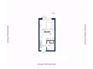 Студия квартира, вторичка, 29м2, 6/20 этаж