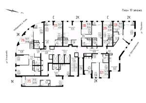 2-к квартира, строящийся дом, 90м2, 17/25 этаж
