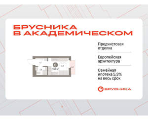 Студия квартира, вторичка, 20м2, 6/9 этаж