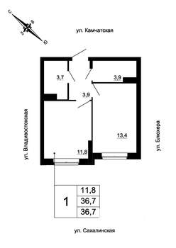 1-к квартира, вторичка, 37м2, 6/24 этаж