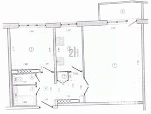 2-к квартира, вторичка, 43м2, 3/9 этаж