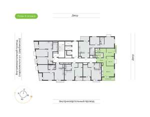 2-к квартира, вторичка, 64м2, 3/24 этаж