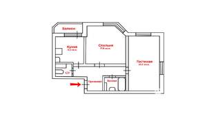 2-к квартира, вторичка, 63м2, 4/7 этаж